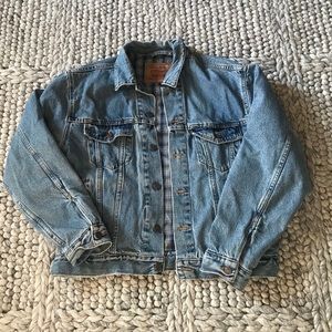 Levi’s flannel blanket lined jean jacket